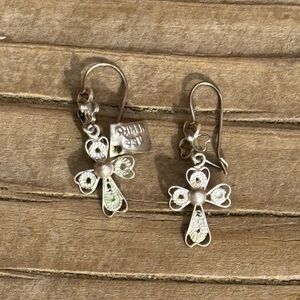Bundle 3 for 50% off Vintage Deadstock Mexican Silver Cross Earrings